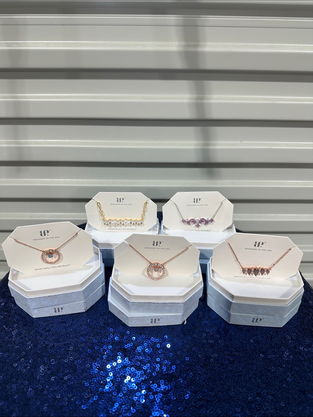 Bomb Party necklace set - Rhodium, Gold & Rose Gold plating